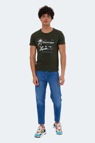 Slazenger KAREL Erkek Koyu Yeşil Tişört - Thumbnail