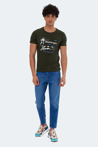 Slazenger KAREL Erkek Koyu Yeşil Tişört - Thumbnail