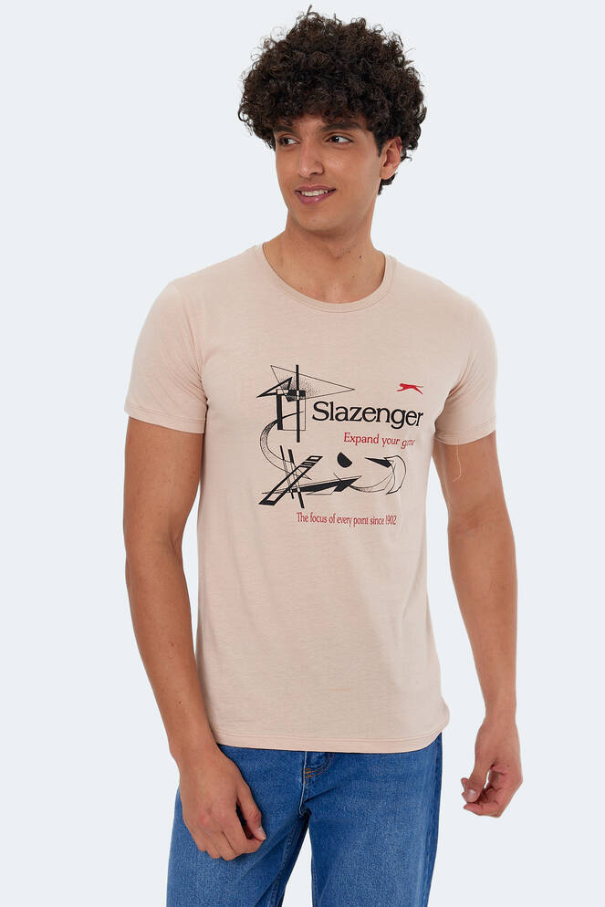 Slazenger KAREL Men's Short Sleeve T-Shirt Beige