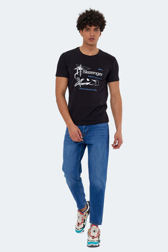 Slazenger KAREL Men's Short Sleeve T-Shirt Black - Thumbnail