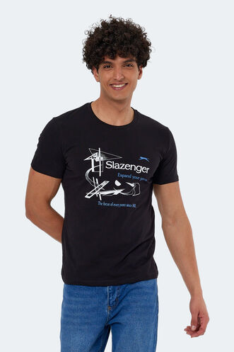 Slazenger KAREL Men's Short Sleeve T-Shirt Black - Thumbnail