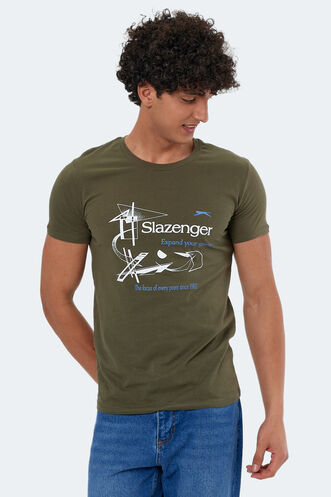 Slazenger KAREL Men's Short Sleeve T-Shirt Khaki - Thumbnail