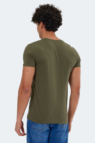 Slazenger KAREL Men's Short Sleeve T-Shirt Khaki - Thumbnail