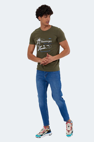 Slazenger KAREL Men's Short Sleeve T-Shirt Khaki - Thumbnail