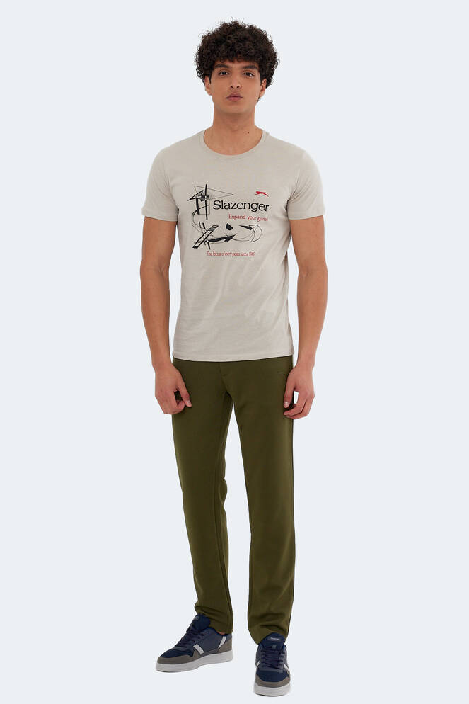 Slazenger KAREL Men's Short Sleeve T-Shirt Stone Grey