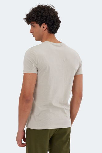 Slazenger KAREL Men's Short Sleeve T-Shirt Stone Grey - Thumbnail