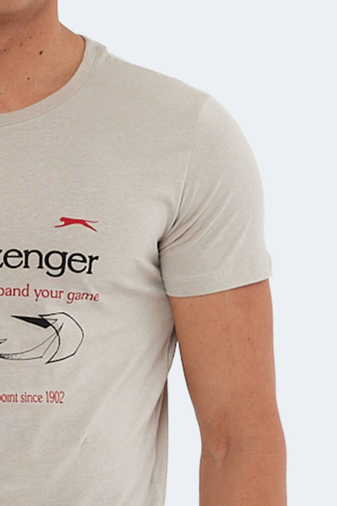 Slazenger KAREL Men's Short Sleeve T-Shirt Stone Grey