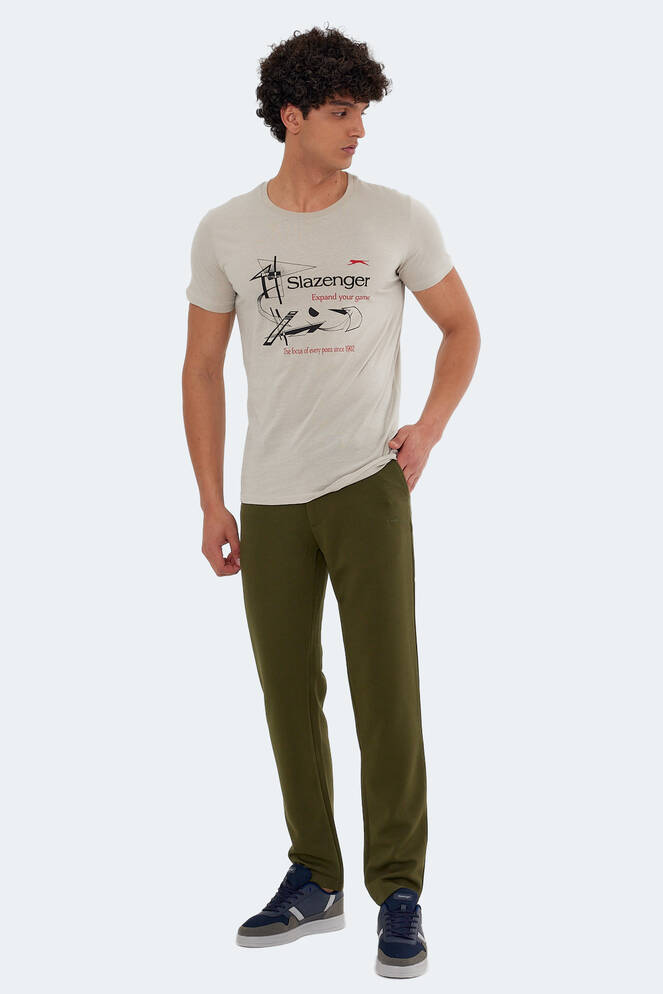 Slazenger KAREL Men's Short Sleeve T-Shirt Stone Grey