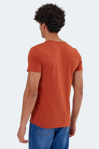 Slazenger KAREL Men's Short Sleeve T-Shirt Brick - Thumbnail