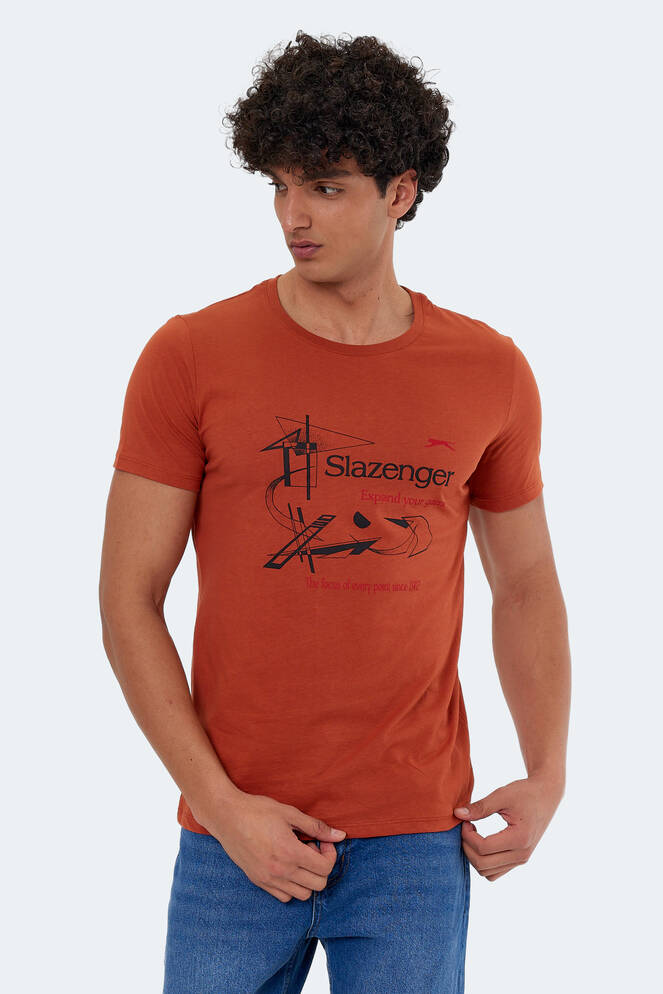 Slazenger KAREL Men's Short Sleeve T-Shirt Brick
