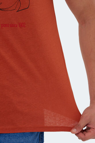 Slazenger KAREL Men's Short Sleeve T-Shirt Brick - Thumbnail