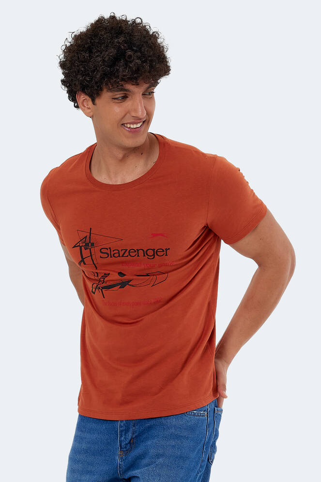 Slazenger KAREL Men's Short Sleeve T-Shirt Brick