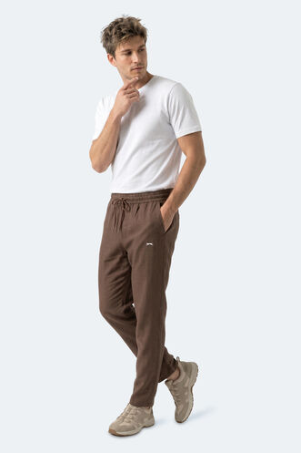 Slazenger KARMELA Erkek Cepli Kahve Pantolon - Thumbnail