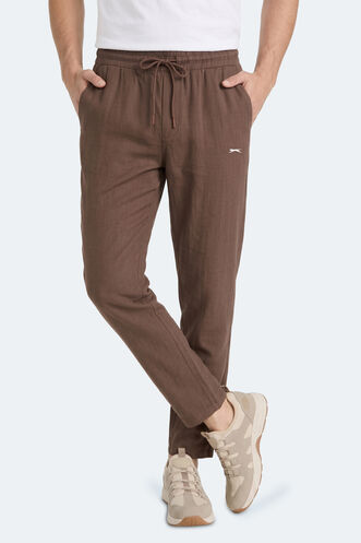 Slazenger KARMELA Erkek Cepli Kahve Pantolon - Thumbnail