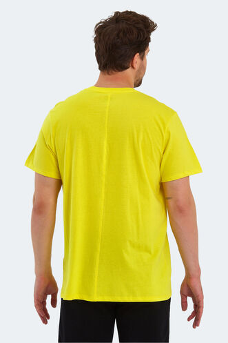 Slazenger KARNEN IN Oversize Erkek Baskılı Açık Sarı Tişört - Thumbnail