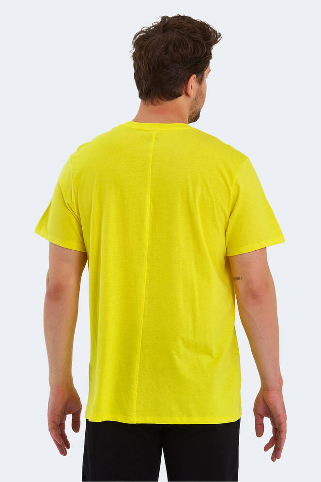 Slazenger KARNEN IN Oversize Erkek Baskılı Açık Sarı Tişört