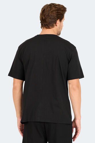 Slazenger KARNEN OVER Men's Short Sleeve T-Shirt Black - Thumbnail
