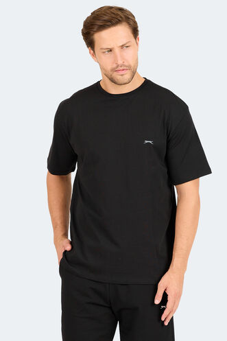 Slazenger KARNEN OVER Men's Short Sleeve T-Shirt Black - Thumbnail