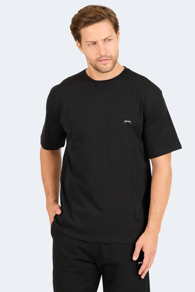 Slazenger KARNEN OVER Men's Short Sleeve T-Shirt Black