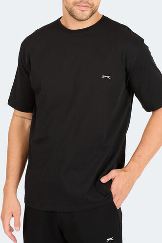 Slazenger KARNEN OVER Men's Short Sleeve T-Shirt Black - Thumbnail