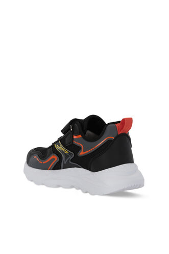 Slazenger KAROLIS Erkek Çocuk Cırt Cırtlı Siyah / Turuncu Günlük Spor Ayakkabısı - Thumbnail
