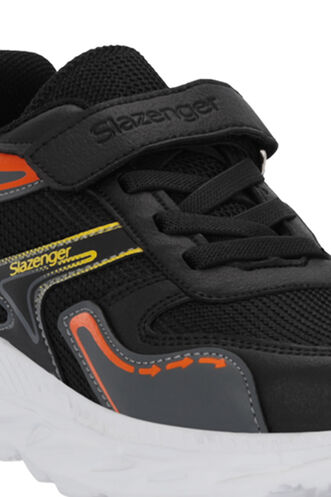 Slazenger KAROLIS Erkek Çocuk Cırt Cırtlı Siyah / Turuncu Günlük Spor Ayakkabısı - Thumbnail