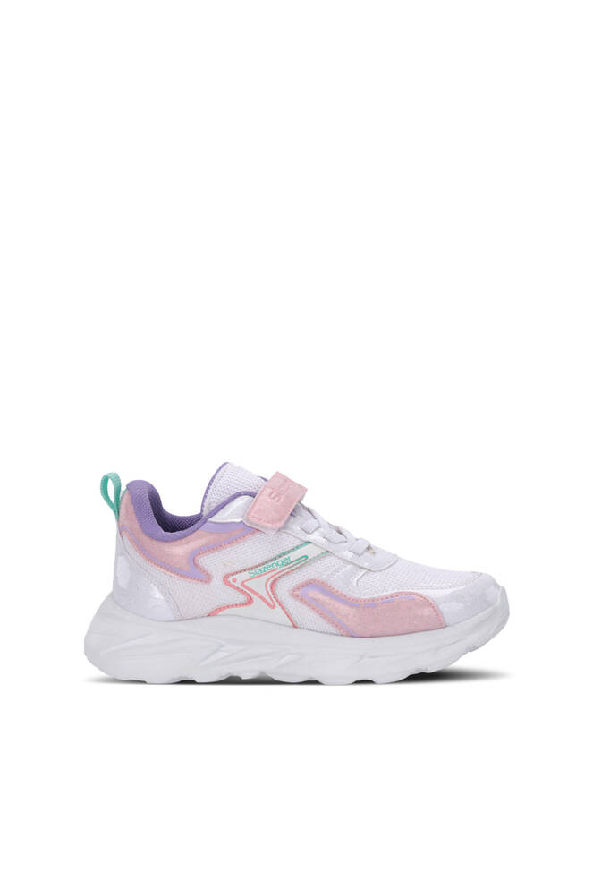 Slazenger KAROLIS Kız Çocuk Cırt Cırtlı Beyaz / Pembe Günlük Spor Ayakkabısı