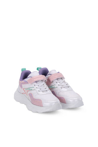 Slazenger KAROLIS Kız Çocuk Cırt Cırtlı Beyaz / Pembe Günlük Spor Ayakkabısı - Thumbnail