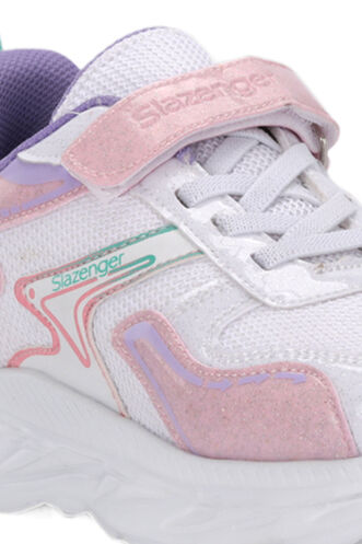 Slazenger KAROLIS Kız Çocuk Cırt Cırtlı Beyaz / Pembe Günlük Spor Ayakkabısı - Thumbnail