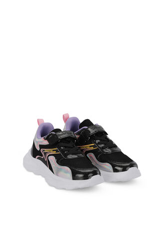 Slazenger KAROLIS Kız Çocuk Cırt Cırtlı Siyah / Mor Günlük Spor Ayakkabısı - Thumbnail