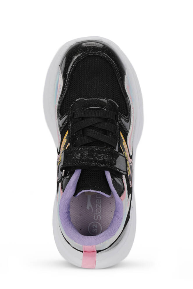 Slazenger KAROLIS Kız Çocuk Cırt Cırtlı Siyah / Mor Günlük Spor Ayakkabısı