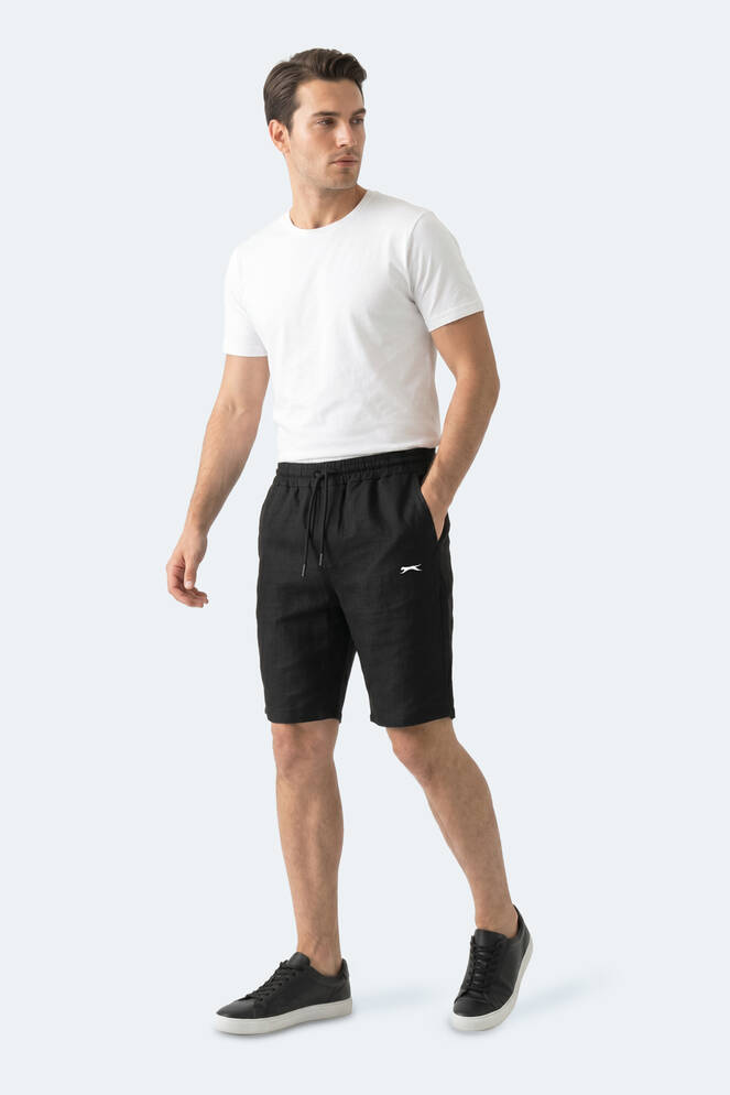 Slazenger KASEY Erkek Pamuklu Siyah Şort
