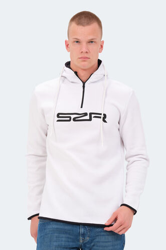 Slazenger KASHI Erkek Sweatshirt Beyaz - Thumbnail