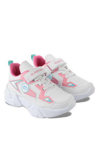Slazenger KASUMI Kız Çocuk Beyaz / Pembe Sneaker - Thumbnail
