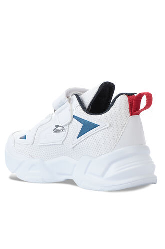 Slazenger KASUMI Sneaker Erkek Çocuk Ayakkabı Beyaz - Lacivert - Thumbnail