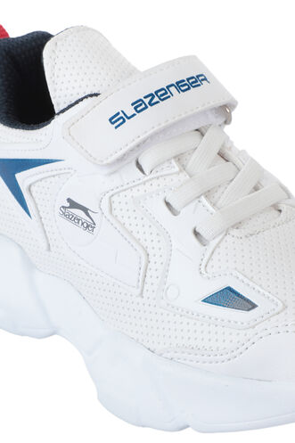Slazenger KASUMI Sneaker Erkek Çocuk Ayakkabı Beyaz - Lacivert - Thumbnail