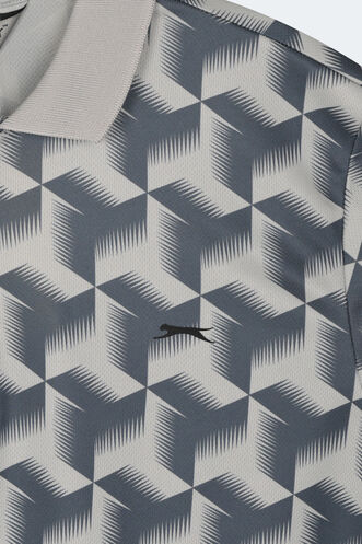 Slazenger KATARIN Erkek Polo Yaka Gri Tişört - Thumbnail