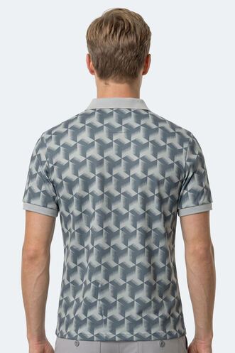 Slazenger KATARIN Erkek Polo Yaka Gri Tişört - Thumbnail