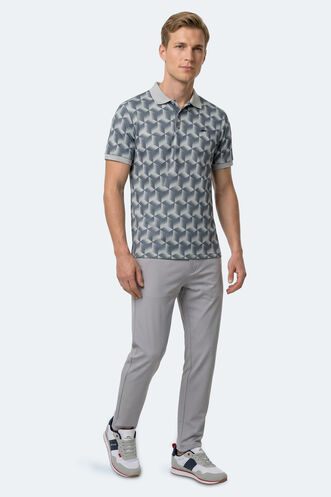 Slazenger KATARIN Erkek Polo Yaka Gri Tişört - Thumbnail