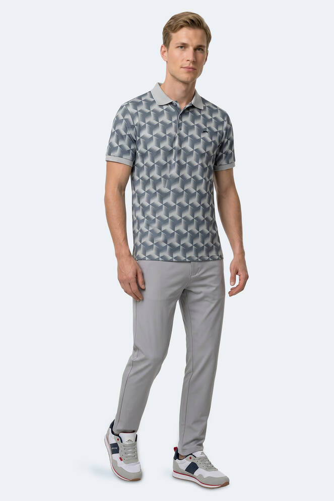 Slazenger KATARIN Erkek Polo Yaka Gri Tişört