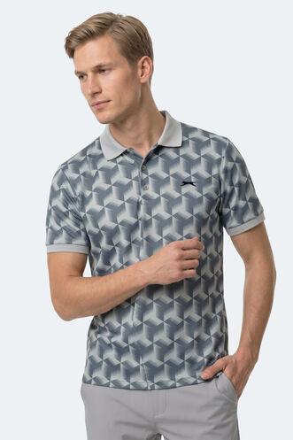 Slazenger KATARIN Erkek Polo Yaka Gri Tişört - Thumbnail