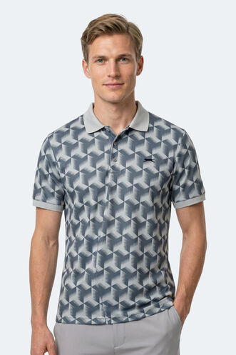 Slazenger KATARIN Erkek Polo Yaka Gri Tişört - Thumbnail