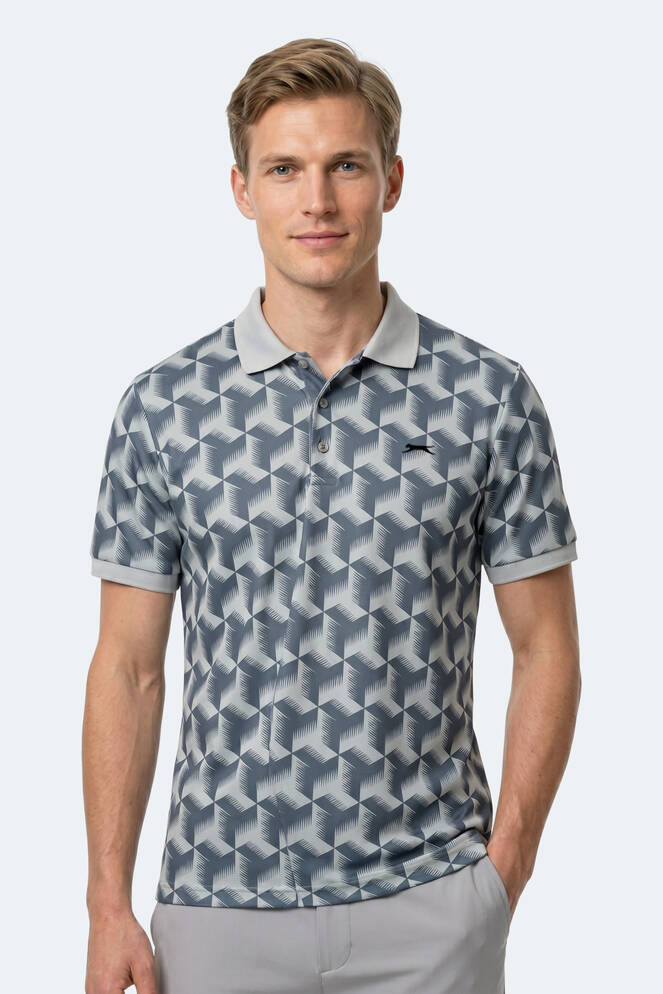 Slazenger KATARIN Erkek Polo Yaka Gri Tişört