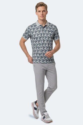 Slazenger KATARIN Erkek Polo Yaka Gri Tişört - Thumbnail