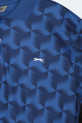 Slazenger KATARIN Erkek Polo Yaka Saks Mavi Tişört - Thumbnail