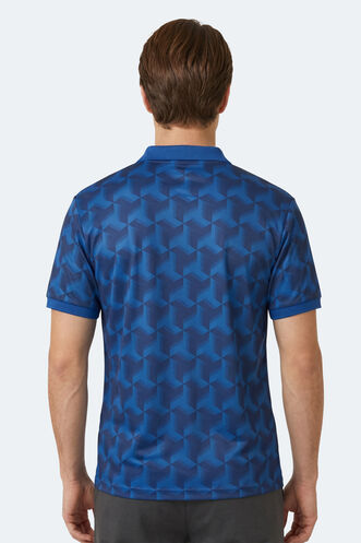 Slazenger KATARIN Erkek Polo Yaka Saks Mavi Tişört - Thumbnail