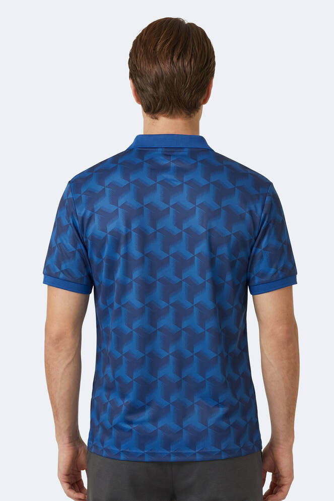 Slazenger KATARIN Erkek Polo Yaka Saks Mavi Tişört