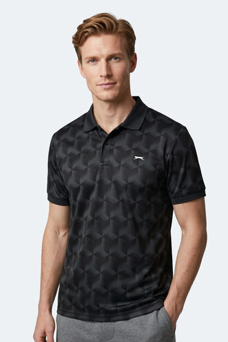 Slazenger - Slazenger KATARIN Erkek Polo Yaka Siyah Tişört