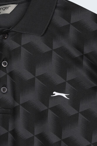 Slazenger KATARIN Erkek Polo Yaka Siyah Tişört - Thumbnail