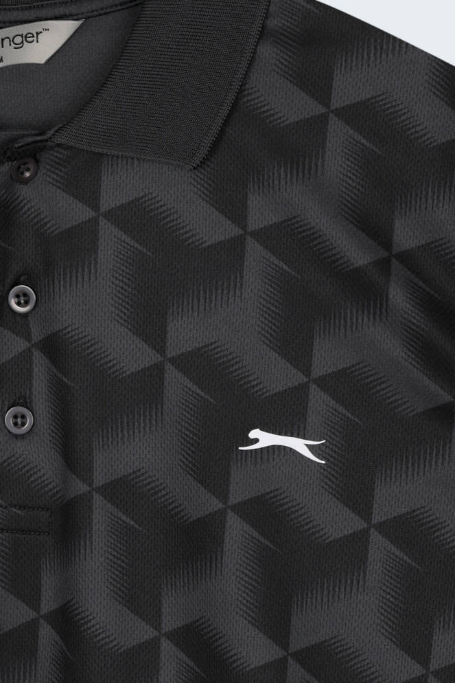 Slazenger KATARIN Erkek Polo Yaka Siyah Tişört